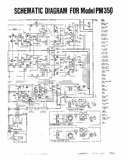 Marantz PM350 Schematic of Marantz PM350 Amplifier